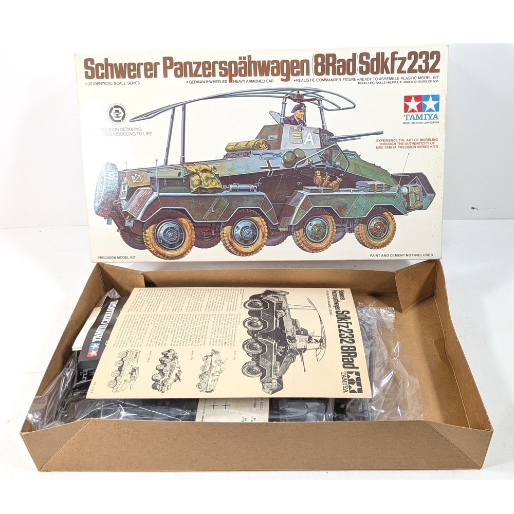 Tamiya 1/35 Schwerer Panzerspähwagen 8Rad Sdkfz 232 Armored Car Model Kit MM136A - Picture 2 of 12